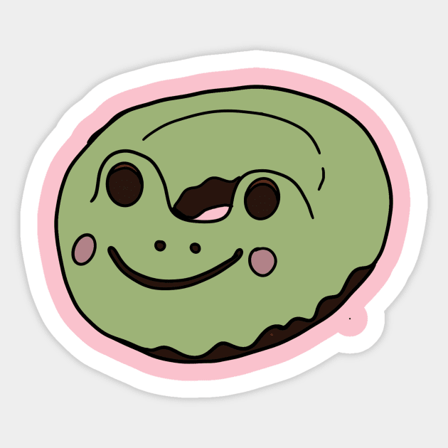froggy Kawaii Donut Sticker by CAFFEIN